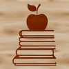 Beautiful Education Clip Art An educational illustration of an apple book design suitable for teachers and students.