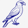 Free Silhouette Falcon Bird Design An image of a falcon bird in silhouette form, available as a downloadable SVG file.