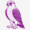 Flying Falcon Illustration A detailed illustration of a falcon in flight, designed as a vector graphic for cutting machines like Cricut.