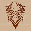Chick Head Illustration A simple illustration of a chicken's head.