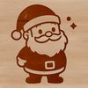 An SVG icon of Santa Claus in a simple silhouette design suitable for various uses.