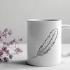 Precise Line Work Feather Graphics A detailed illustration of a feather with precise lines and shapes, suitable for vector art and design projects.
