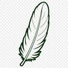 Delicate White Feather Vector A single white feather with soft, delicate texture, suitable for vector design projects.