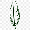 Beautiful Bird's Wing Clip Art A detailed design element featuring a single feather rendered as scalable graphics.