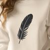 High-quality illustration of a single bird's feather with detailed texture.