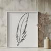 Single Feather Graphic in Vector Shape A single feather graphic designed as a vector shape.