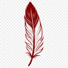 Beautiful Free Clip Art Feather A high-quality vector illustration of a single feather, ideal for graphic design and digital crafting.