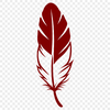 Free Vector Feather Silhouette Download An SVG graphic representation of a single bird feather with clean lines and precise edges.