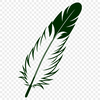 High-Quality Vector Feather Design An isolated illustration of a single feather with detailed texture and shape.