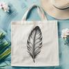 A detailed vector illustration of a single feather with soft and delicate texture.
