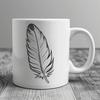 Unique Feather Design Vector An isolated, high-resolution SVG image of a single feather with clean lines and smooth curves.