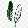 Free Vector Art: Single Feather Design An illustration of a single feather with delicate details and smooth lines.