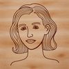 Friendly Female Clip Art SVG A young woman with a gentle expression, suitable for various digital and craft projects.