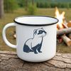 Whiskered Pet Companion Illustration A small mammal with a long body and short legs, typically kept as a pet.