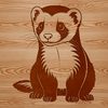 Cute Ferret Animal Design A vector illustration of a ferret animal.