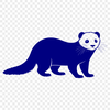 Furry Friend SVG Cut File An SVG representation of a furry ferret animal designed for cutting and engraving purposes.