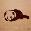 Sleepy Ferret Svg Icon Ferret animal silhouette in a sleeping pose, suitable for vector designs and commercial use.