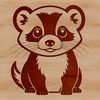 Ferret SVG Silhouette for Free Use Ferret animal vector silhouette in SVG format for free download and commercial use.