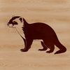 Domestic Ferret Illustration SVG File Illustration of a domestic ferret in vector format, suitable for commercial or personal use.
