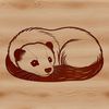 Ferret in Slumber Vector Art A stylized illustration of a ferret in a sleeping position.