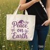 A set of inspirational Christmas quotes with peace on earth theme.