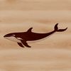 A free download of an SVG file featuring a whale design for cutting machines like Cricut or laser engraving.