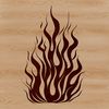 Sparkling Flame Design Element A stylized illustration of a flame in vector format, suitable for various design applications.