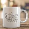 Colorful Fish Design A vector graphic representation of a common pet fish, featuring scales and fins.