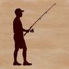 Fishing line vector art for laser cutter templates