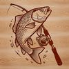 SVG fishing rod vector for DIY projects