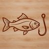 SVG vector design of a fish hook for DIY and commercial use.
