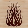Vector illustration of a stylized flame shape suitable for cutting machines or laser cutters.