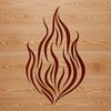 A stylized graphic representation of flames, suitable for use in digital designs.