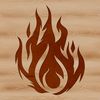 A stylized vector design of flames, suitable for cutting machines and digital art.