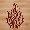 Beautiful Stylized Flame SVG Icon A stylized illustration of a flame in vector form, suitable for digital and physical applications.