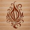 Beautiful SVG Fire Element Ornate flames in vector shape.