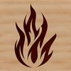 Simple Fire Design Vector A simple line drawing of a flame, suitable for digital design and cutting machine applications.