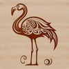 Free Flamingo Vector Graphic A digital illustration of a flamingo standing in a shallow lake or pond.