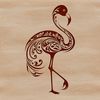 Lofty Bird of Paradise A single flamingo bird standing on one leg in a natural environment.