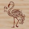 Beautiful Bird Vector Art A stylized illustration of a flamingo with long legs and a distinctive beak.