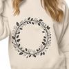 Beautiful Vector Art Wreath Template A decorative floral wreath design, suitable for vector art projects.