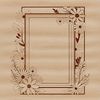 A simple floral frame design made with vector graphics.