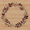 Editable Floral Wreath Clip Art A floral wreath design created as an editable SVG file for crafting and printing.