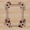 A digital frame design with floral motifs, suitable for vector art projects.