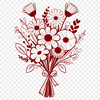 Vibrant Flower Arrangement SVG Design A vector illustration of a mixed flower bouquet with various blooms.