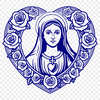 A stylized illustration of a heart with floral elements, symbolic in its design.
