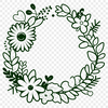 Beautiful Floral Wreath SVG Template A digital floral wreath design created as a scalable vector graphic (SVG) file, ideal for various applications.