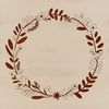 Floral Wreath SVG Clip Art Design A floral wreath design made from interlocking elements, ideal for vector art projects.