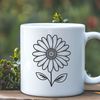 Beautiful Daisy Clip Art Graphics A high-quality vector illustration of a daisy flower, suitable for digital designs.