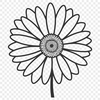 Stylized Daisy Clip Art Design A stylized illustration of a daisy flower with white petals and yellow center, suitable for vector graphics.